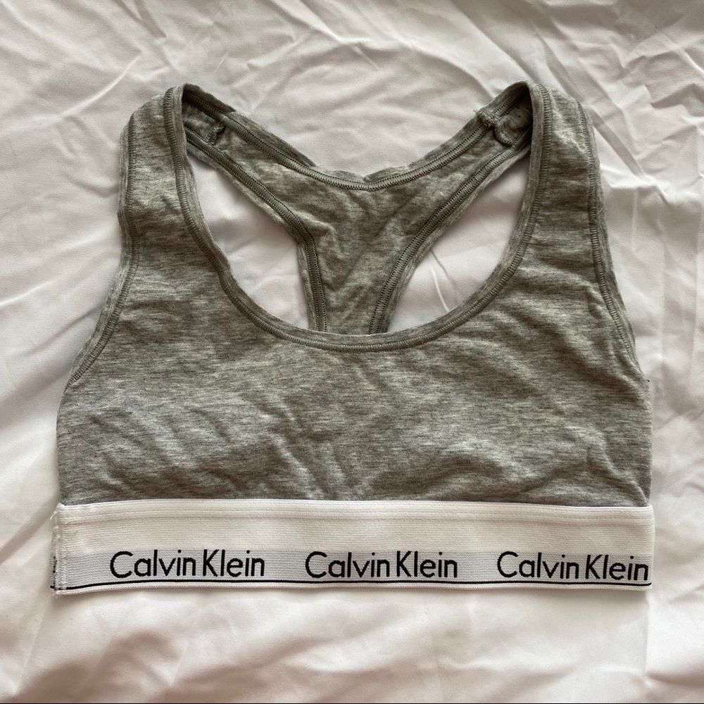 Calvin Klein Gray Racerback Bralette